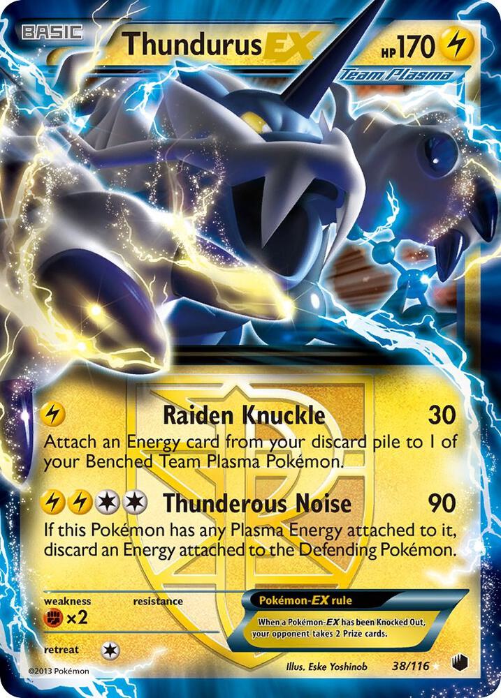 Thundurus EX (Team Plasma) 38/116 card from Plasma Freeze