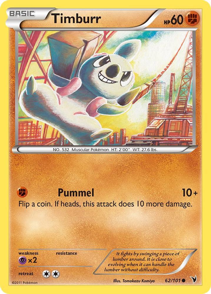 Timburr 62/101 card from Noble Victories