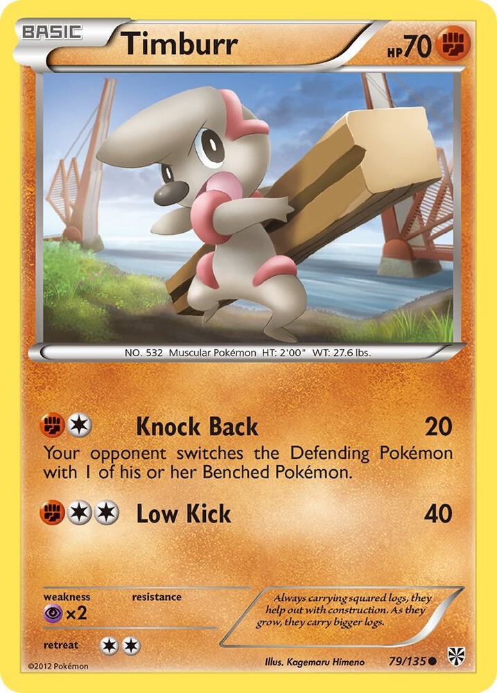 Timburr 79/135 card from Plasma Storm