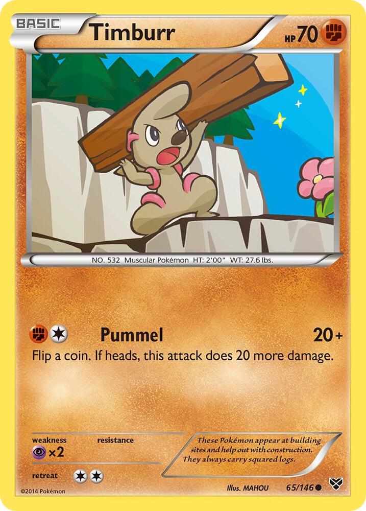 Timburr 65/146 card from XY Base Set