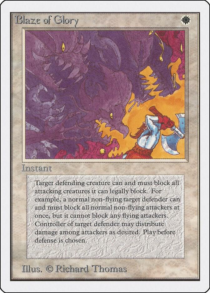 Blaze of Glory card from Unlimited Edition