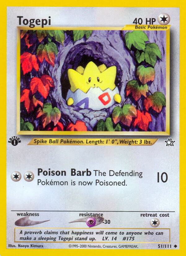 Togepi 051/111 card from Neo Genesis