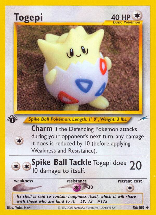 Togepi 056/105 card from Neo Destiny