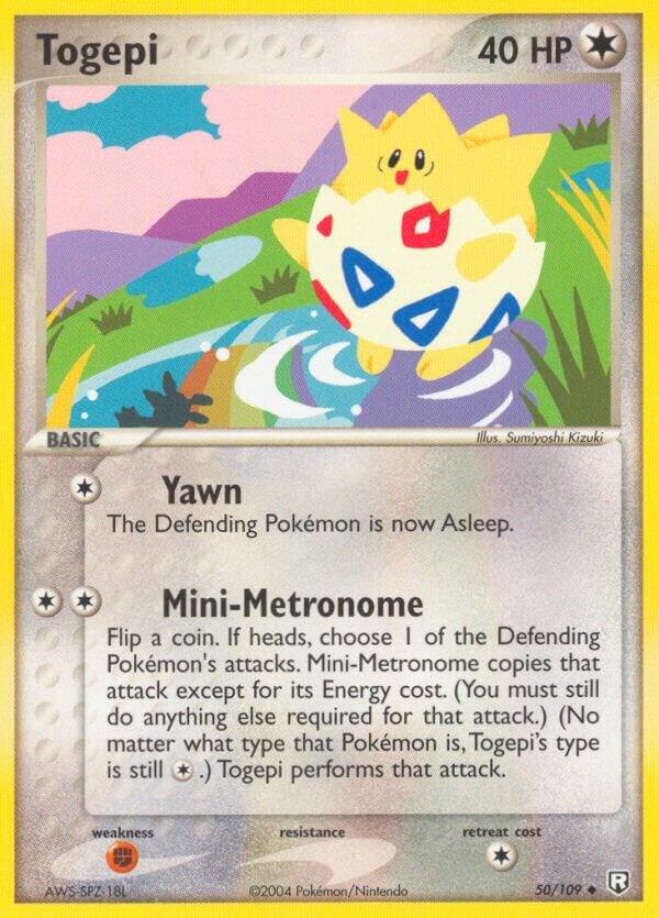 Togepi 50/109 card from Team Rocket Returns