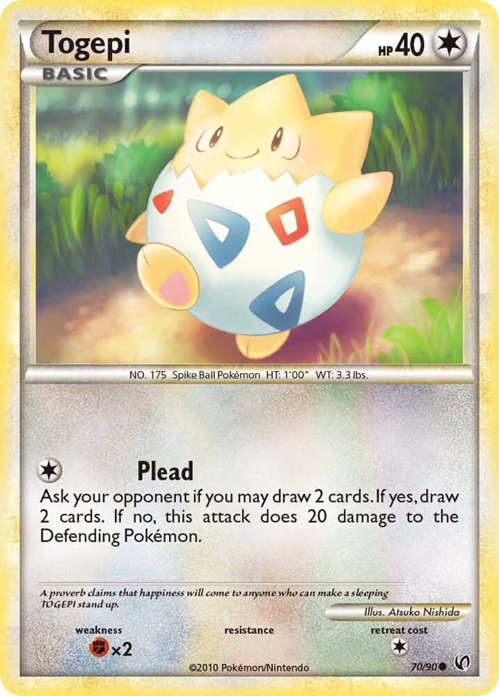 Togepi 70/90 card from Undaunted