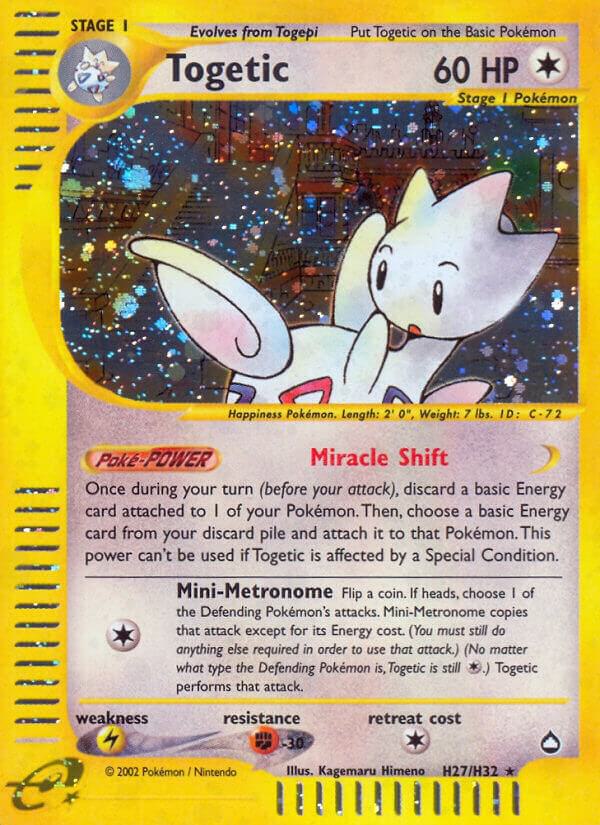 Togetic (H27) H27/H32 card from Aquapolis