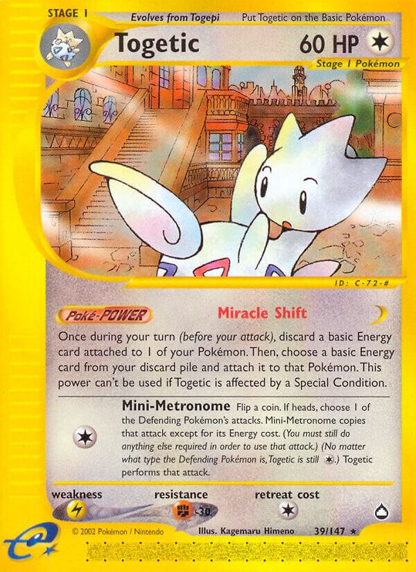 Togetic 039/147 card from Aquapolis