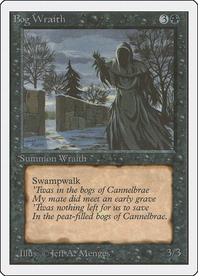 Bog Wraith card from Unlimited Edition