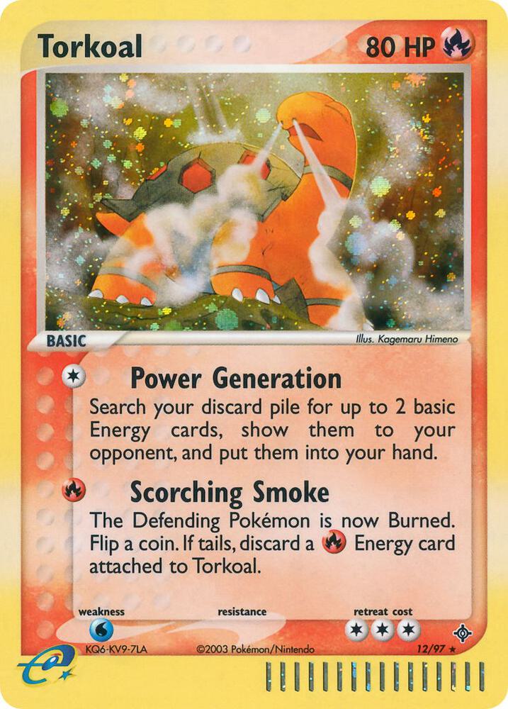 Torkoal 12/97 card from Dragon