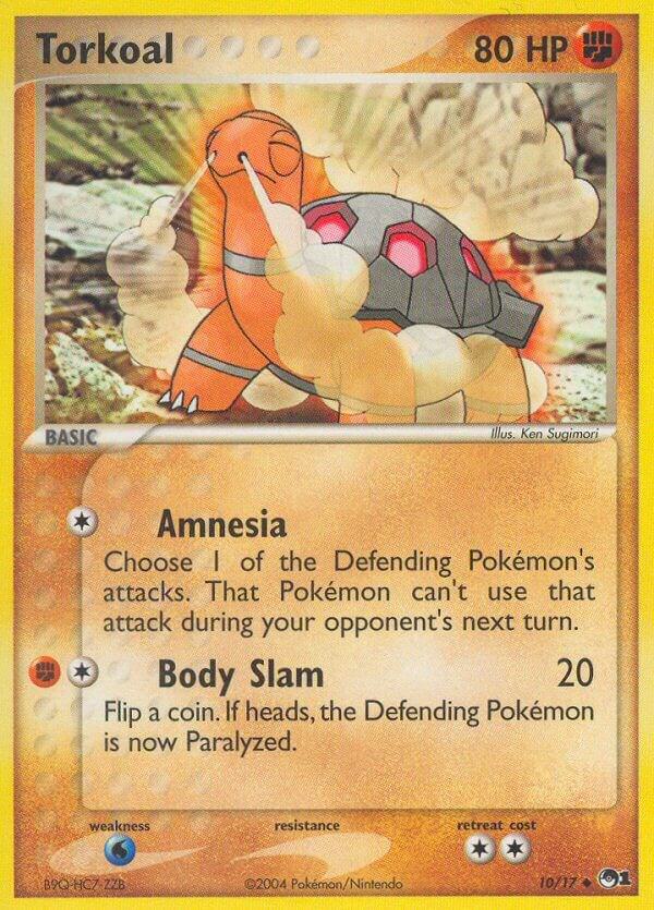 Torkoal 010/017 card from POP Series 1