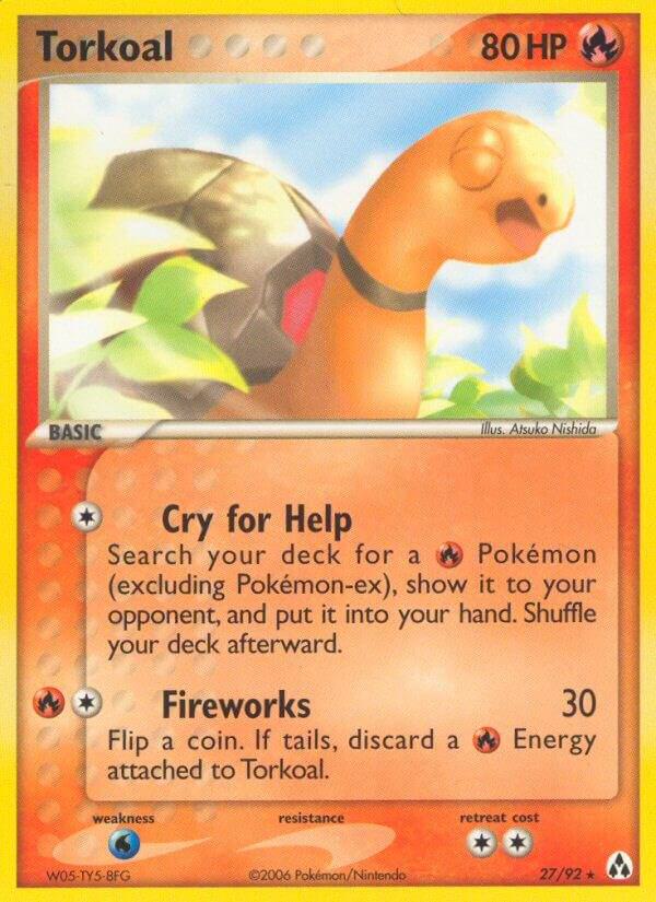 Torkoal 27/92 card from Legend Maker