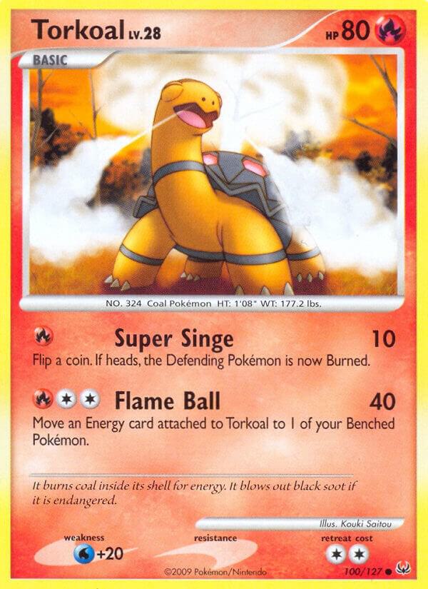 Torkoal 100/127 card from Platinum