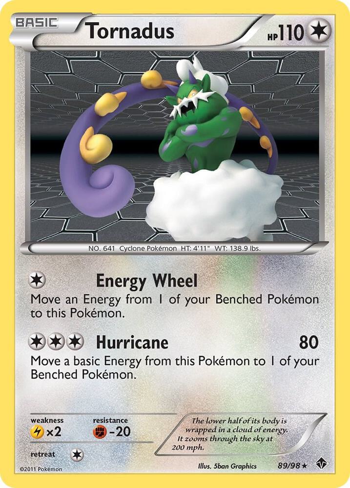 Tornadus 89/98 card from Emerging Powers