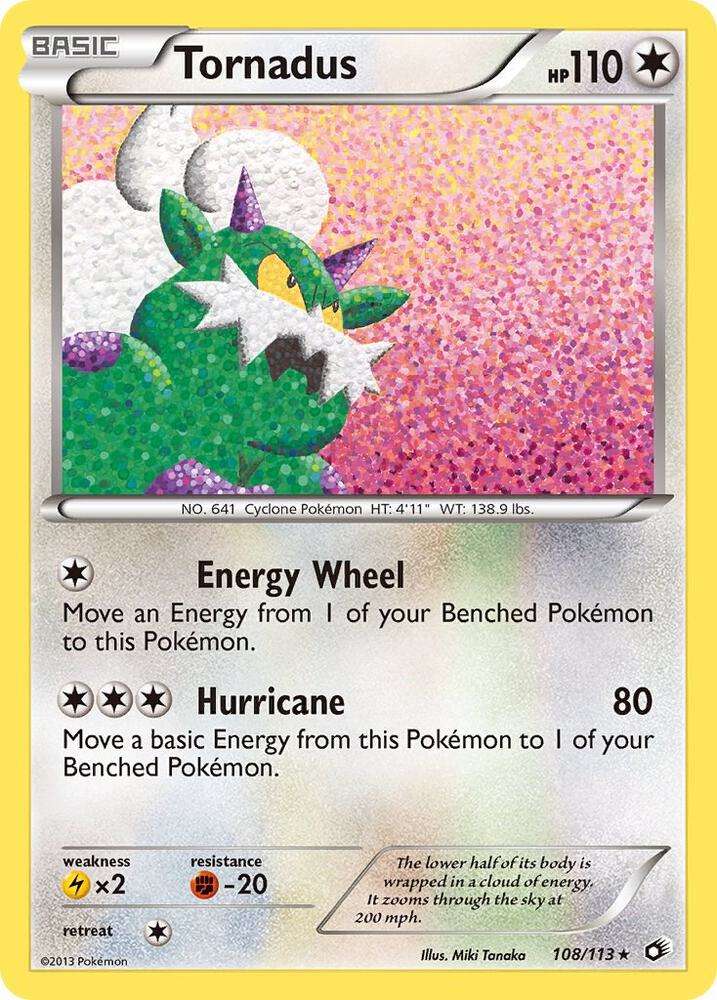 Tornadus 108/113 card from Legendary Treasures