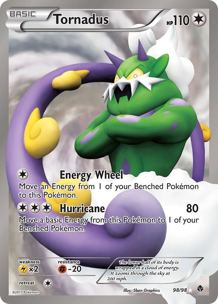 Tornadus (98 Full Art) 98/98 card from Emerging Powers