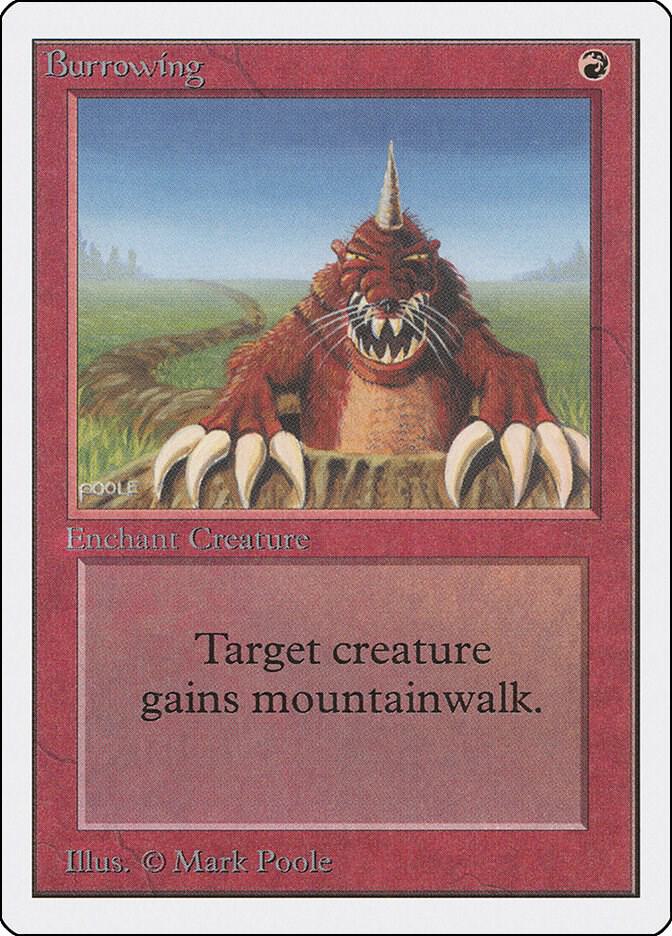 Burrowing card from Unlimited Edition