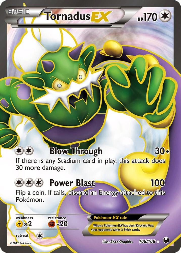 Tornadus EX (108 Full Art) 108/108 card from Dark Explorers