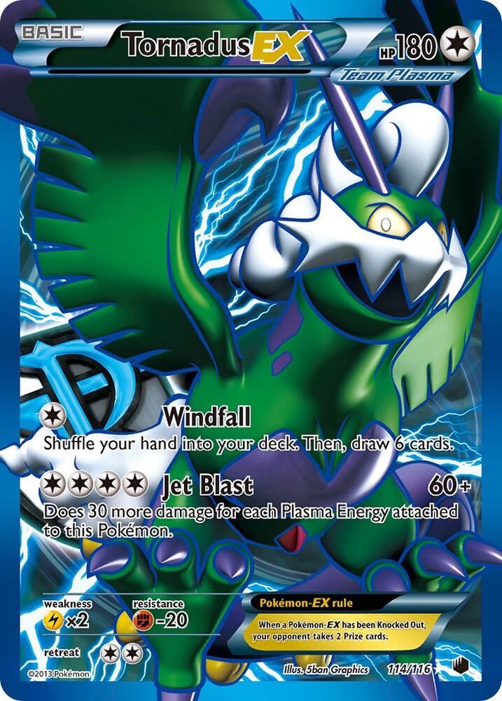 Tornadus EX (Team Plasma) (114 Full Art) 114/116 card from Plasma Freeze