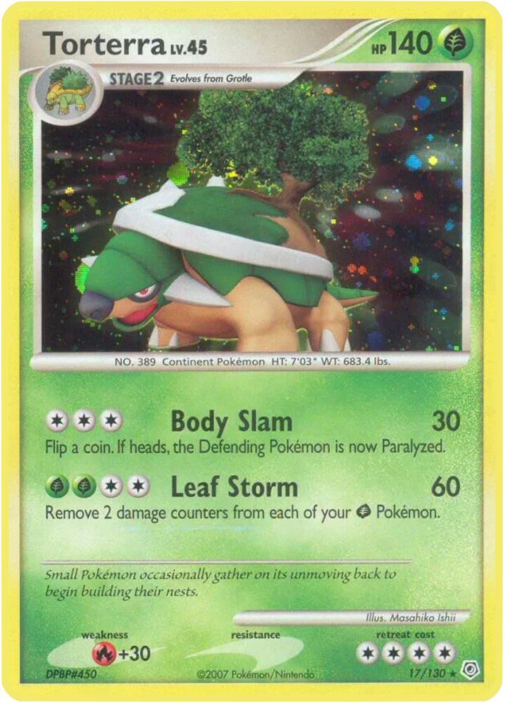 Torterra 17/130 card from Diamond and Pearl
