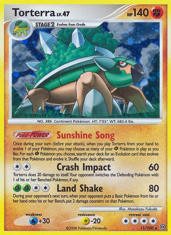 Torterra 11/100 card from Stormfront