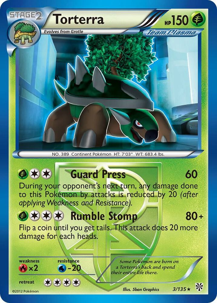 Torterra (Team Plasma) 3/135 card from Plasma Storm