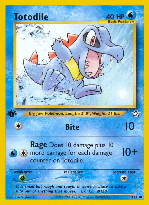 Totodile (80) 080/111 card from Neo Genesis