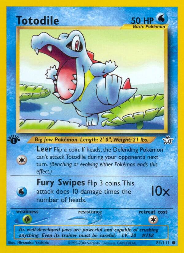 Totodile (81) 081/111 card from Neo Genesis