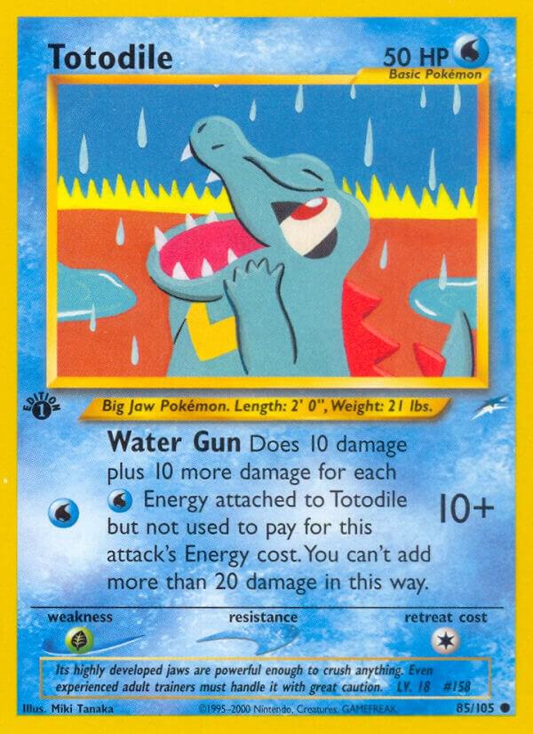 Totodile 085/105 card from Neo Destiny