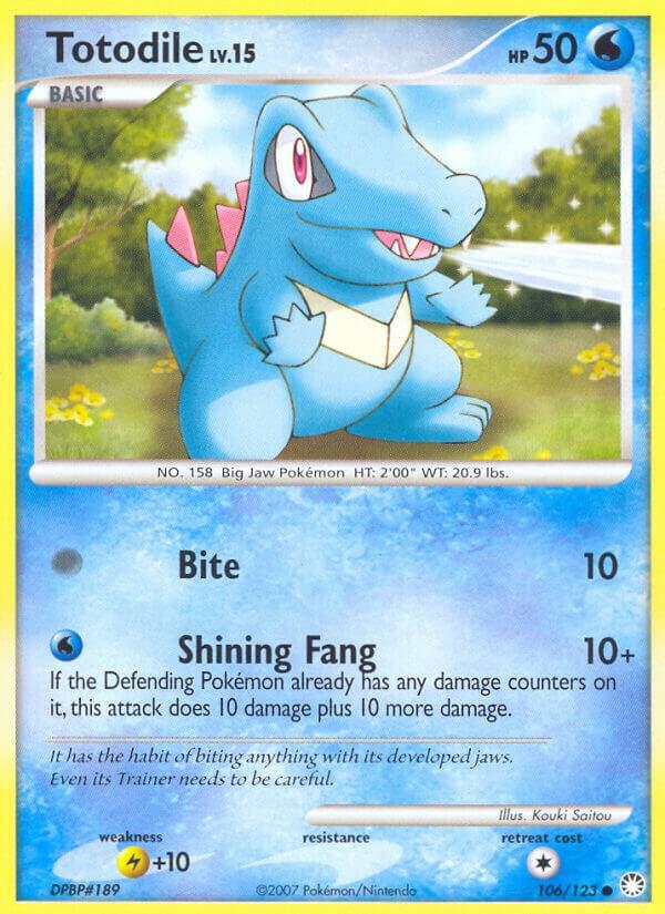 Totodile 106/123 card from Mysterious Treasures
