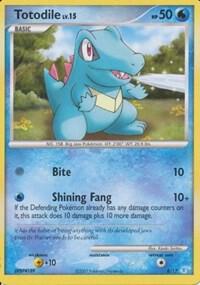 Totodile 8/12 card from DP Trainer Kit: Manaphy & Lucario
