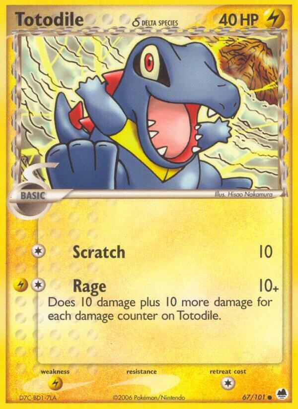 Totodile (Delta Species) 67/101 card from Dragon Frontiers