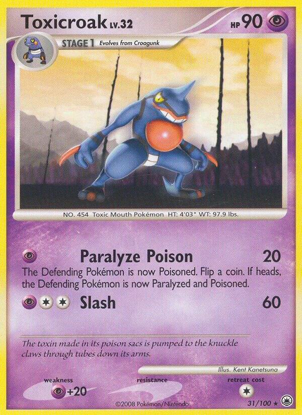 Toxicroak 31/100 card from Majestic Dawn