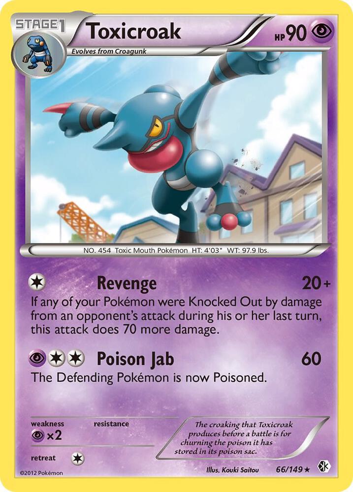 Toxicroak 66/149 card from Boundaries Crossed