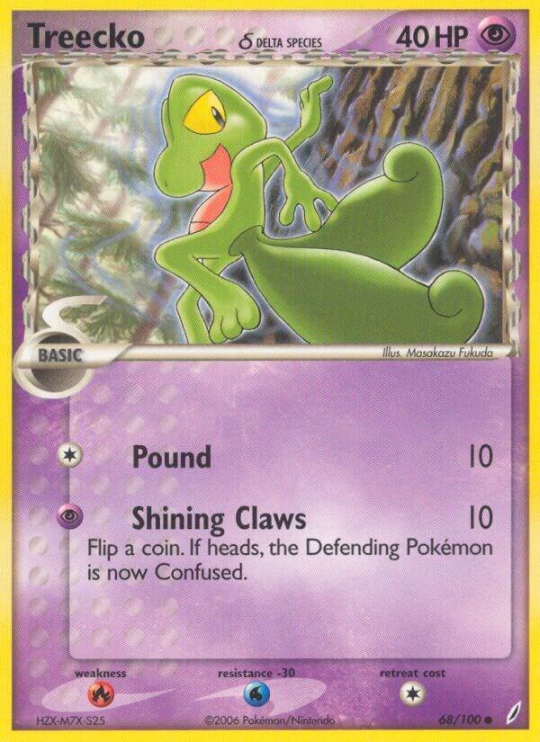 Treecko (Delta Species) 68/100 card from Crystal Guardians