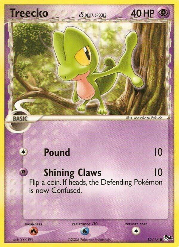 Treecko (Delta Species) 015/017 card from POP Series 4