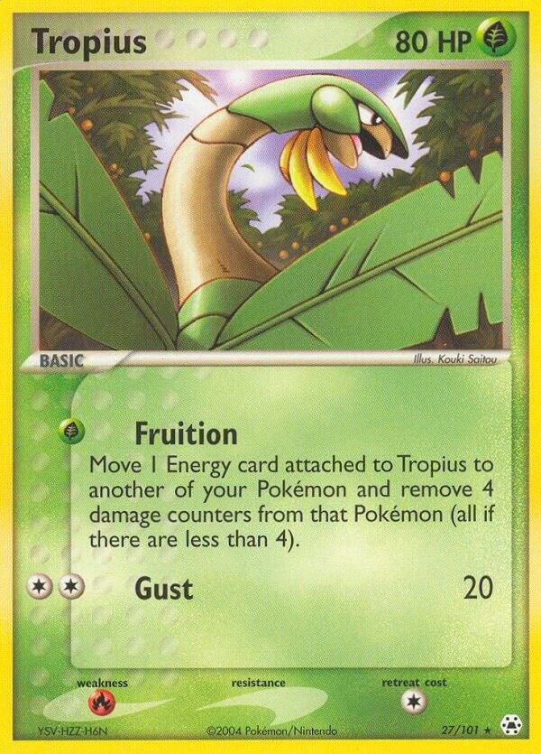 Tropius 27/101 card from Hidden Legends