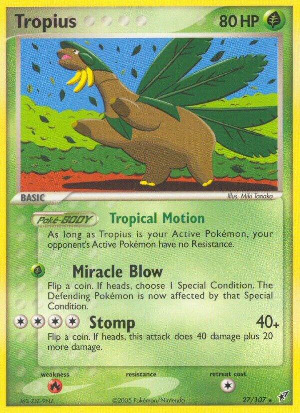 Tropius 27/107 card from Deoxys