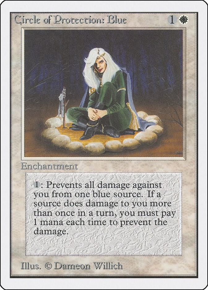 Circle of Protection: Blue card from Unlimited Edition