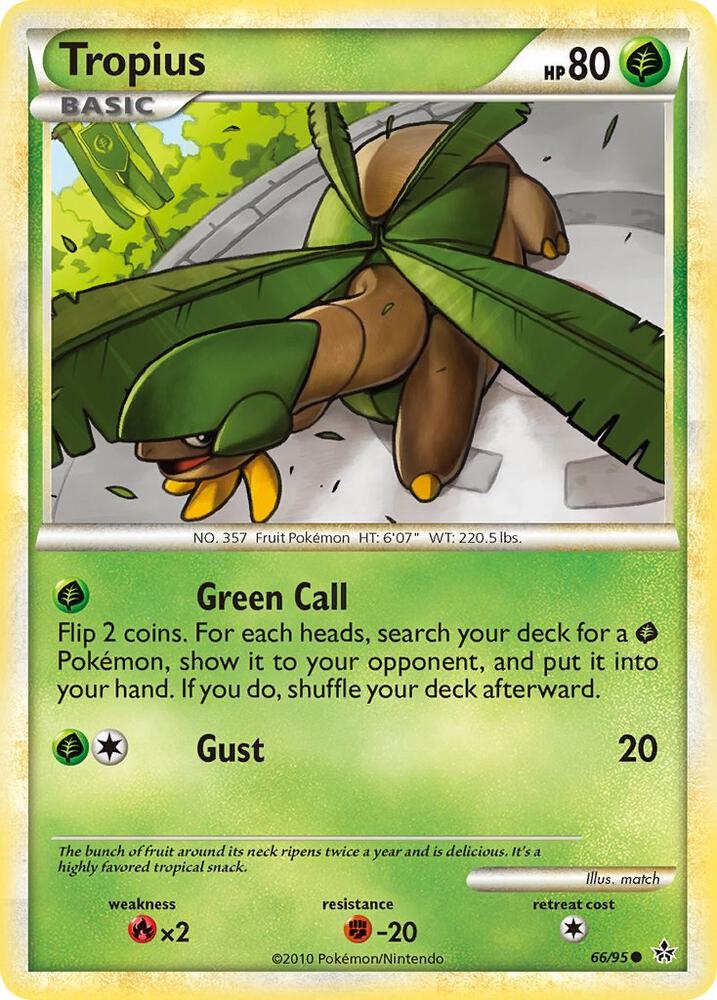 Tropius 66/95 card from Unleashed