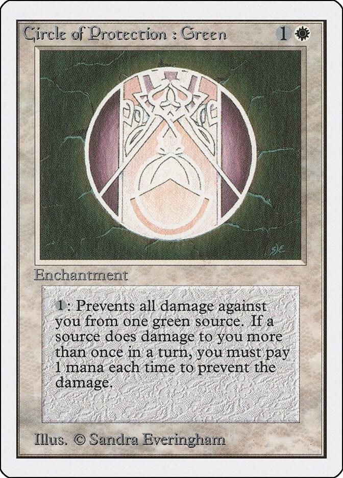 Circle of Protection: Green card from Unlimited Edition