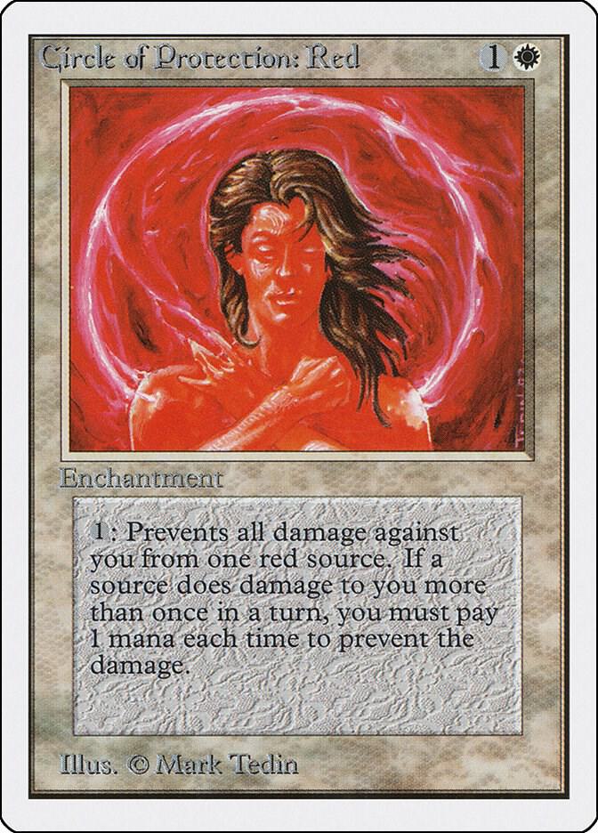 Circle of Protection: Red card from Unlimited Edition