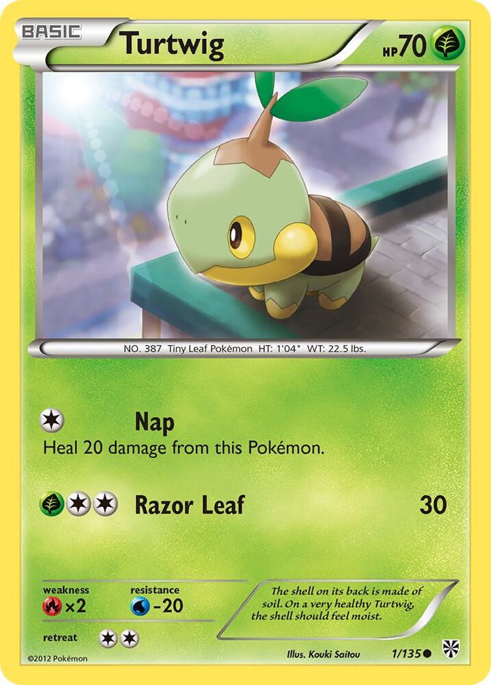 Turtwig 1/135 card from Plasma Storm