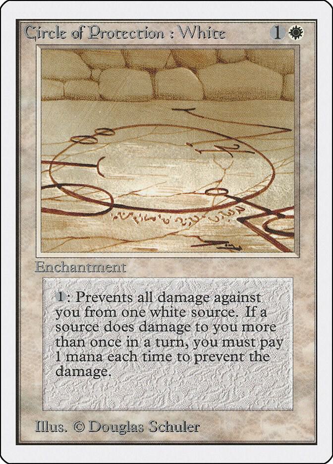 Circle of Protection: White card from Unlimited Edition