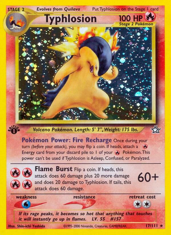 Typhlosion (17) 017/111 card from Neo Genesis