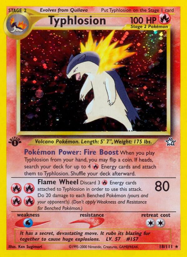 Typhlosion (18) 018/111 card from Neo Genesis