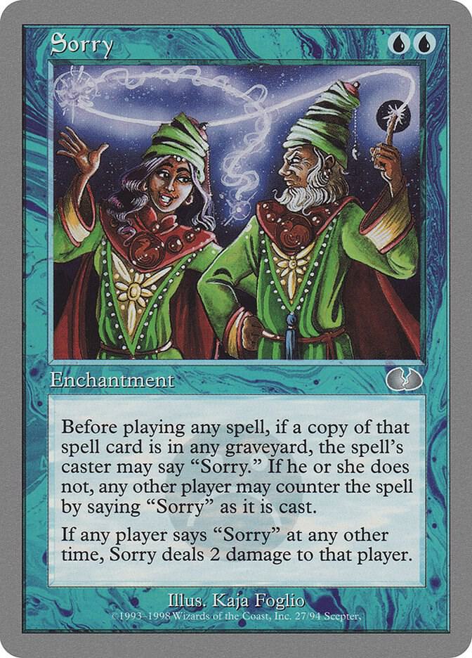 Sorry 27 card from Unglued
