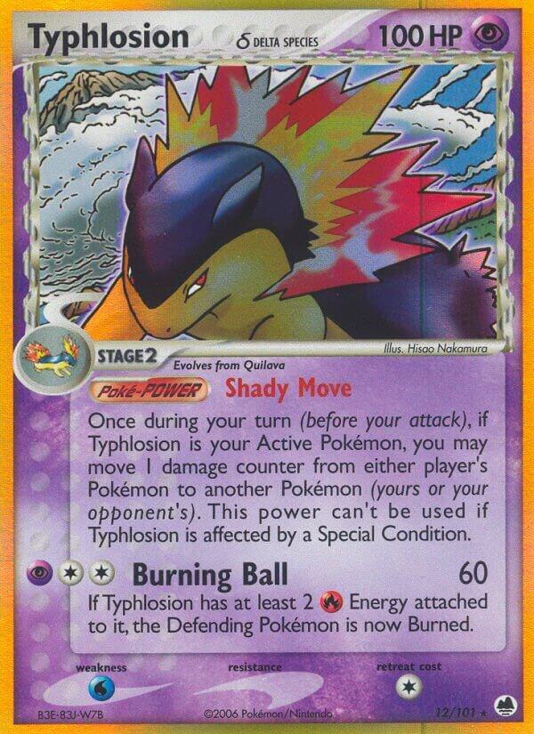 Typhlosion (Delta Species) 12/101 card from Dragon Frontiers