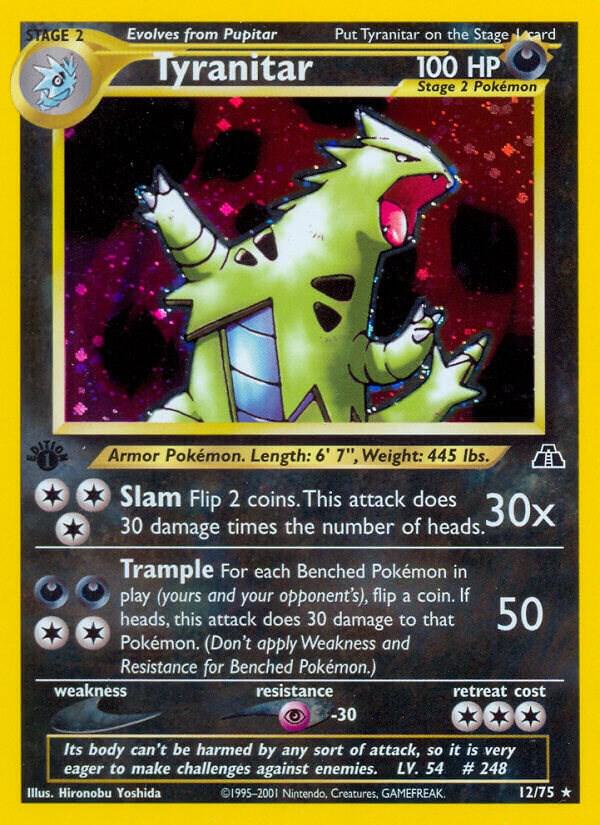 Tyranitar (12) 12/75 card from Neo Discovery