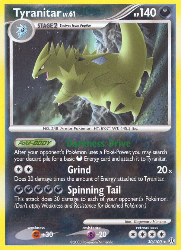 Tyranitar 30/100 card from Stormfront