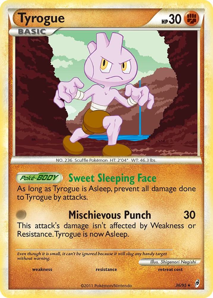 Tyrogue 36/95 card from Call of Legends